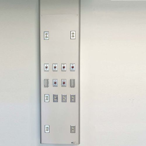 壁取り付け式べッドのヘッドユニット - FLATWALL 4540-S - Modular Services Company - 縦型 / 集中治療室用