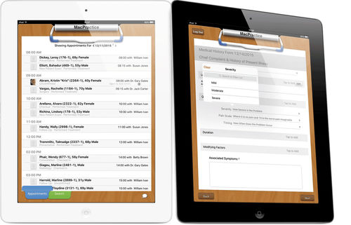 医療用iOS アプリケーション - Clipboard - MacPractice - 患者データ管理用 / タブレット（PC）用