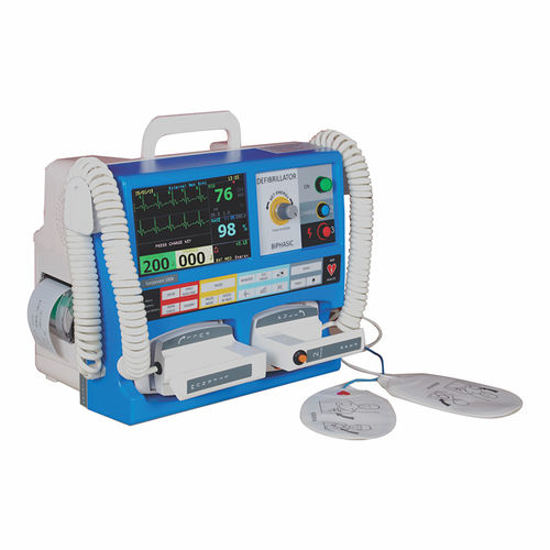 手動体外式除細動器 - SANJEEVANI 1006 - Nasan Medical Electronics - マルチパラメータ モニター付