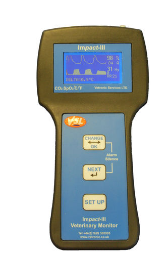 携帯型患者モニター - IMPACT III - Vetronic Services - SpO2 / 温度 / etCO2