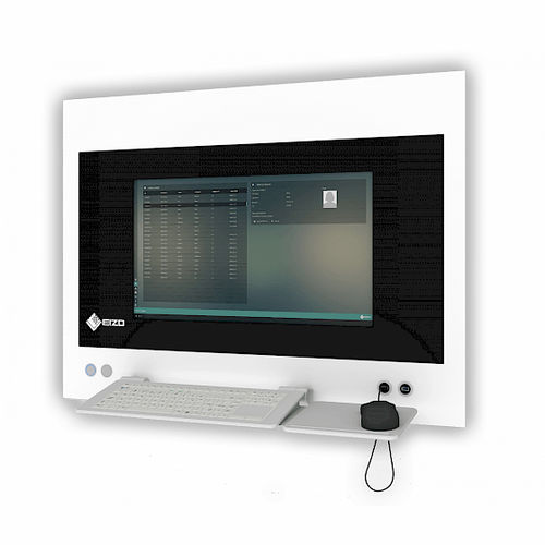 手術用コンピューターワークステーション - CuratOR® SP1-24 - EIZO GmbH - 壁取り付け式 / はめ込み式 / 防水性