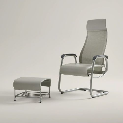 人間工学休息用アームチェア - Cura - Nurture - Steelcase - 手動式 / レッグレスト付き