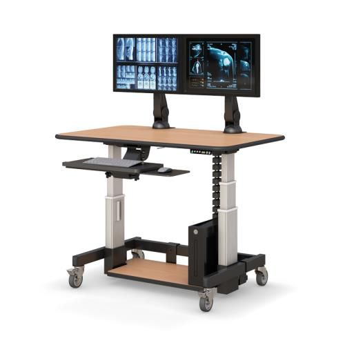 医療用コンピューターワークステーション - Single Tier Cart 4830 - AFC Industries - 高さ調整可能 / ポータブル