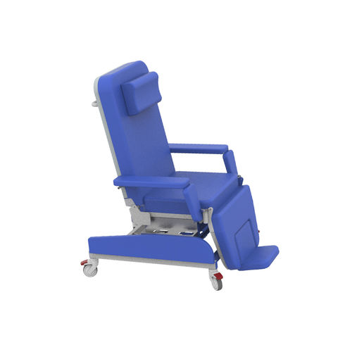 手動式血液透析アームチェア - PY-YD-CS - Nanning Passion Medical Equipment - 3セクション / キャスター付き / レッグレスト付き