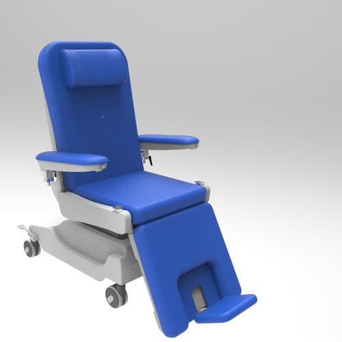 電動式血液透析アームチェア - PY-YD-410 - Nanning Passion Medical Equipment - 3セクション / 化学療法用 / キャスター付き