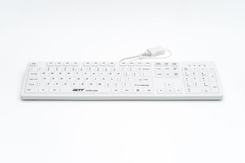 テンキー医療用キーボード - CleanType® Easy Protect - GETT Gerätetechnik - インターナショナルレイアウト付き / シリコン / USB