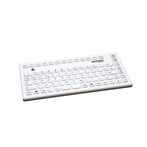 インターナショナルレイアウト付き医療用キーボード - InduProof® Smart Compact - GETT Gerätetechnik - シリコン / USB / 防水
