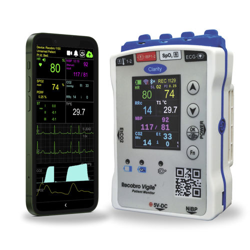 携帯型バイタルサイン モニター - Recobro Vigile - Clarity Medical - コンパクト / TEMP / ECG