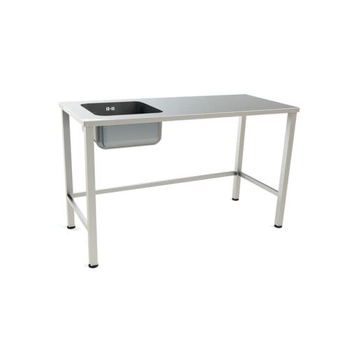 作業用台 - 10.MC.7151 - JMS Healthcare Furniture - 長方形 / ステンレススチール製 / 流し付き