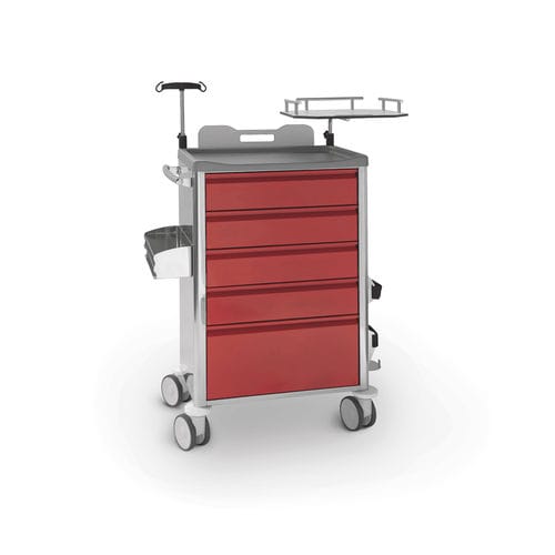救急用台車 - 10.CR.1589.J - JMS Healthcare Furniture - 医療器具用 / 薬剤用 / ステンレス製