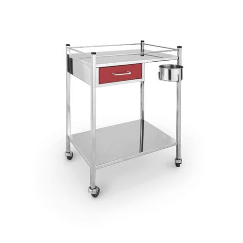 医療用台車 - 10.ME.1850 - JMS Healthcare Furniture - 多目的 / 手当て用品用 / 引き出し付き