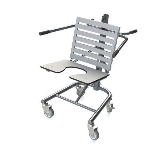 肘掛け付きシャワー用チェア - 10.CD.1300 - JMS Healthcare Furniture - ローラー付き / カットアウトシ－ト付き / 背もたれ付き
