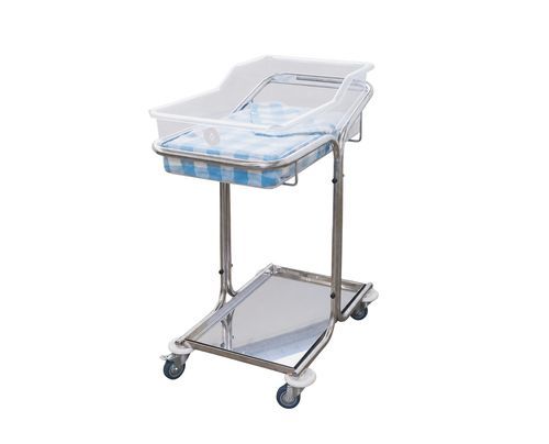 高さ固定タイプ病院用バシネット - 10.MC.7101 - JMS Adico Care - キャスター付き / 収納付き / ステンレス製