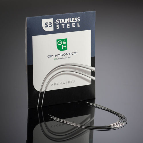 長方形歯科矯正用ワイヤー - S304 series - G&H Orthodontics - 円形 / ステンレス製