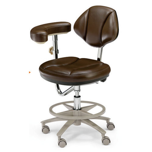 歯科用スツール - GD-DTS09 - Foshan Gladent Medical Instrument Co.,Ltd - 高さ調節可能な / 肘掛け付 / 背もたれ付き