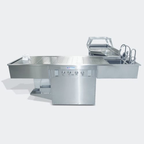 検死台 - DPV-L Deluxe  - Spire Integrated Solutions - L字型 / 換気付き / 流し付き
