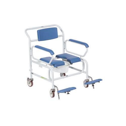 肘掛け付きシャワー用チェア - XXL Wheeled - Direct Healthcare Group - 可動 / 背もたれ付き / 肥満患者用