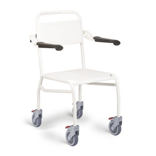 肘掛け付きシャワー用チェア - LI2140.000 series - Direct Healthcare Group - 可動 / 背もたれ付き / 人間工学デザイン