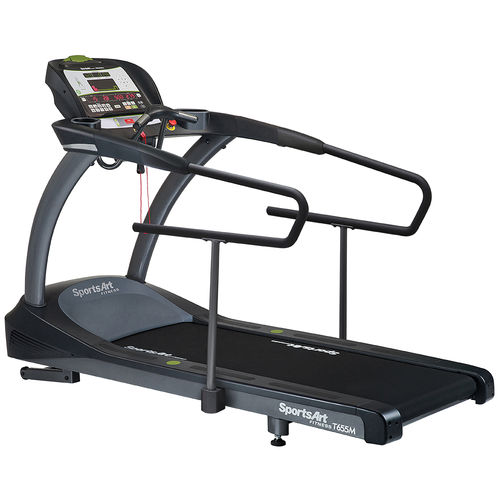 手すりトレッドミル - T655M - SportsArt Fitness - 傾斜付き