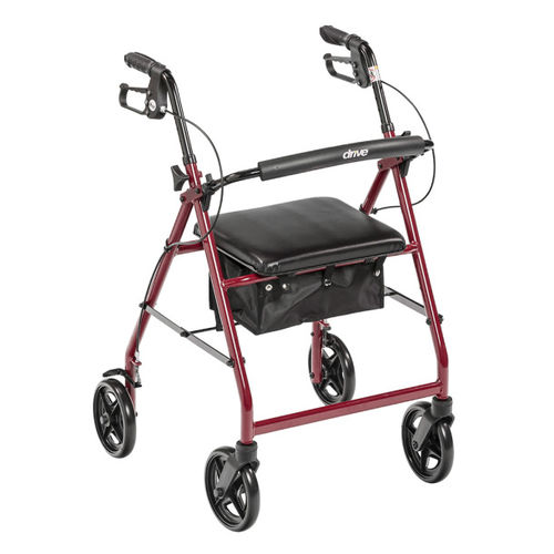 4輪歩行車 - R728BL - Drive DeVilbiss USA - アルミニウム製フレーム / 座席付き / 高さ調節可能