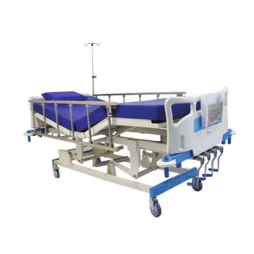 集中治療用ベッド - JUPETIOR - MO – 02 - Shree Hospital Equipments - 手動式 / 高さ調節可能 / キャスター付き