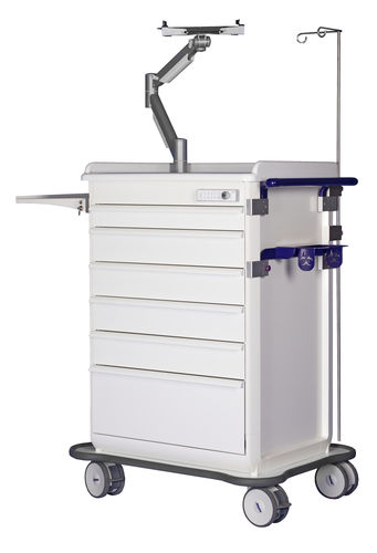 多目的台車 - Nursing trolley with laptop arm - MATTTEO - 治療用 / 引き出し付き / トレー付き