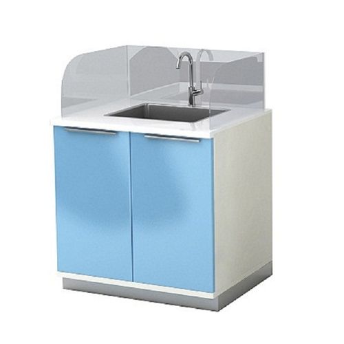 医療用流し - JDTSC121A - Jingdong Technology - 1 槽 / ステンレススチール製 / 収納家具付