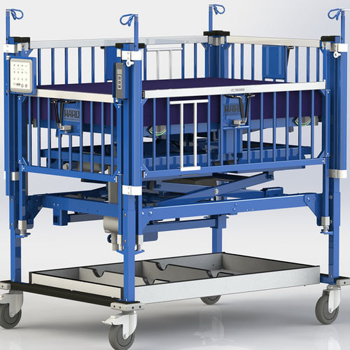 新生児用病院用バシネット - ICRIB - HARD Manufacturing CO., INC - トレンデレンブルグ体位 / 逆トレンデレンブルグ体位 / ステンレス製