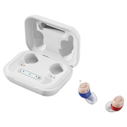 CIC補聴器 - JH-A49A - Huizhou Jinghao Medical Technology - ノイズキャンセリング付き / 充電式 / 白