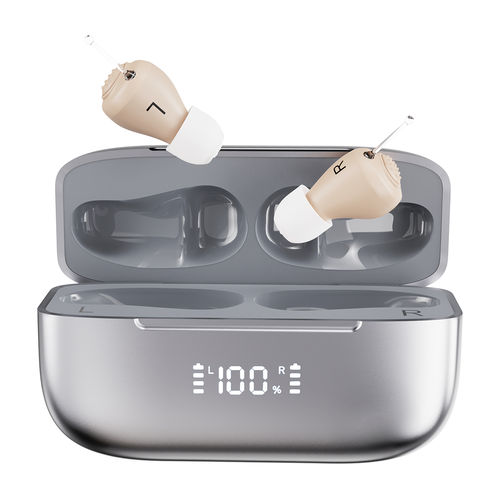 CIC補聴器 - JH-A26A - Huizhou Jinghao Medical Technology - ノイズキャンセリング付き / 充電式 / ベージュ
