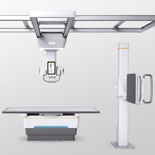 デジタルX線撮影装置 - 1000FC - Beijing Wandong Medical Technology - 多目的X線撮影用 / 床置型ブッキ－ / 天井取り付け式伸縮チューブスタンド付き