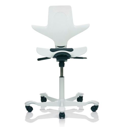 歯科技工所用スツール - OK SEAT - CATO - 高さ調節可能な / 背もたれ付き / サドルシート型