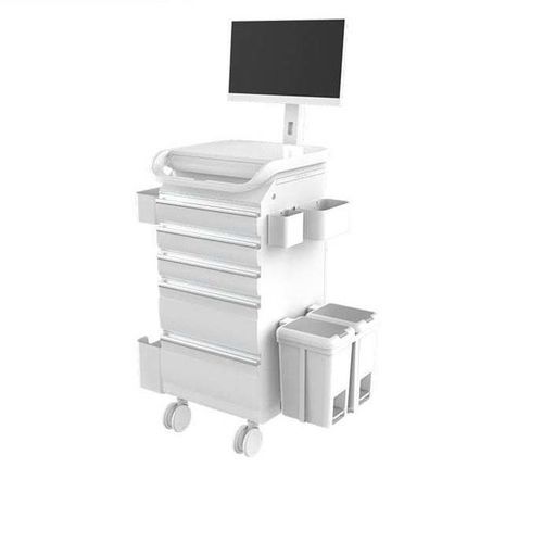 パネルPC用コンピュータ用台車 - BWT-007H - Rooe Medical - 薬配分用 / バッテリー式 / 引き出し付き