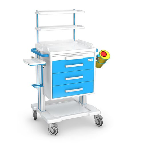 医療用カート 5引き出し 青 医療用カート - OPTIMUM series Z Type - TECHMED - 機器用 / 治療用