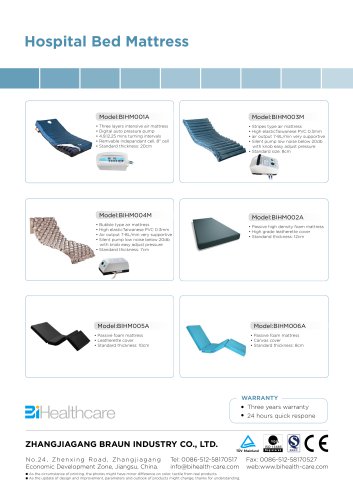 Catalogue_Hospital bed mattress_BI Healthcare