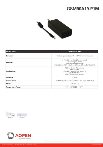 Specsheet Medical Adapter