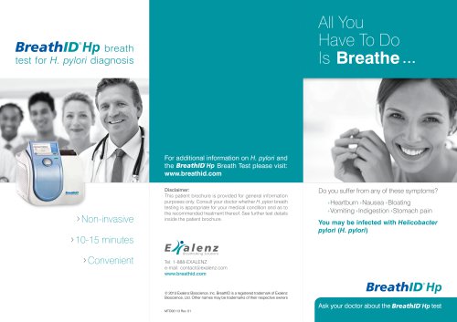 BreathID HP breath test for H. pylori diagnosis