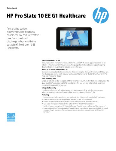 HP Pro Slate 10 EE G1 Healthcare