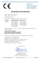 Declaration Of Conformity