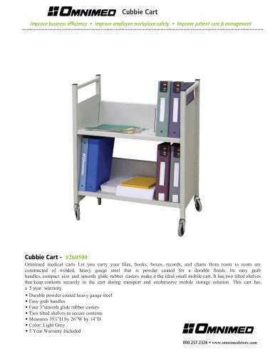 Under Counter Medical Storage Cart - Omnimed