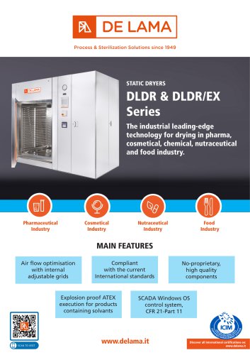 De Lama - DLDR Series - Hot air static dryers DLDR type