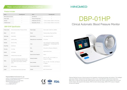 DBP-01HP FDA Approved Waiting Room Blood Pressure Monitor