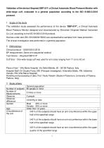DBP-01P Meet Specifications of ISO 81060-2:2018 Clinically Validated