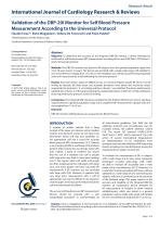 DBP-20i for Self Blood Pressure  Measurement According to the Universal Protocol ISO81060-2 2018