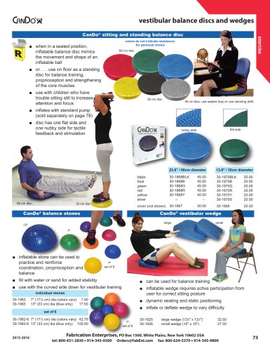 vestibular balance discs and wedges