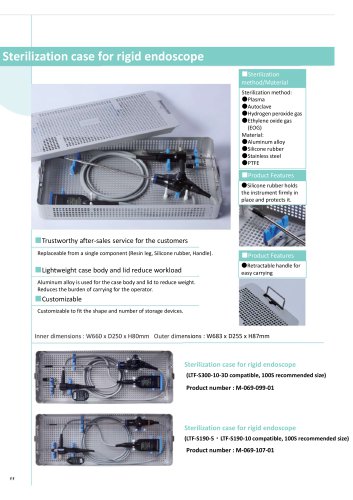 Sterilization case for endoscope