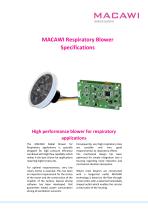 MACAWI Respiratory Blower Specifications - 1