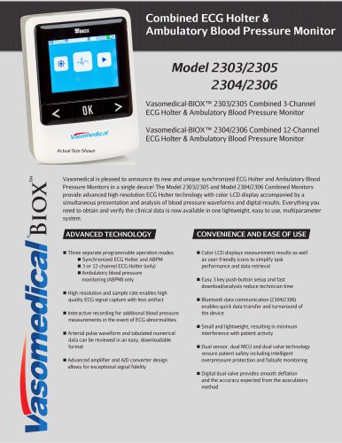 Combined ECG Holter & Ambulatory Blood Pressure Monitor