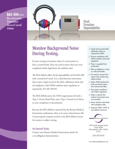 BAS-200slm Bio-Acoustic Simulator Sound Level Meter