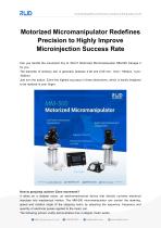 RWD Motorized Micromanipulator Redefines Precision to Highly Improve Microinjection Success Rate